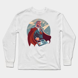 Caped Crusader: Accounting Superhero Long Sleeve T-Shirt